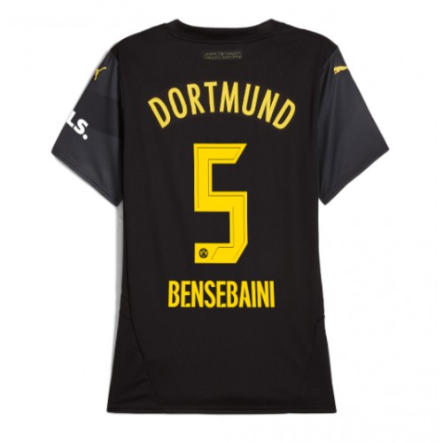 Fotballdrakt Dame Borussia Dortmund Ramy Bensebaini #5 Bortedrakt 2024-25 Kortermet